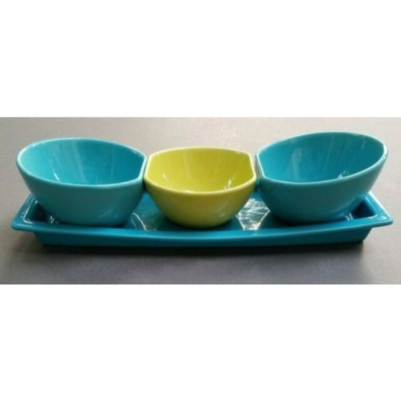 Serving Tray bowls Relish Taco Bar Salsa Server TAG Domo - Picture 12 of 12